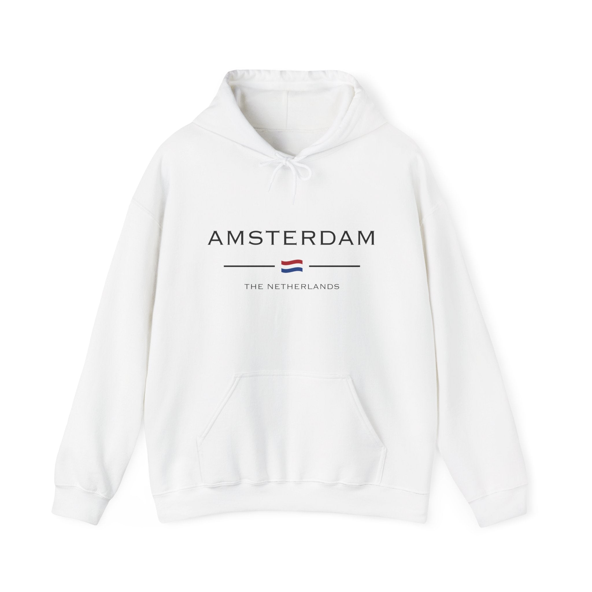 Amsterdam Hoodie Wit vooraanzicht