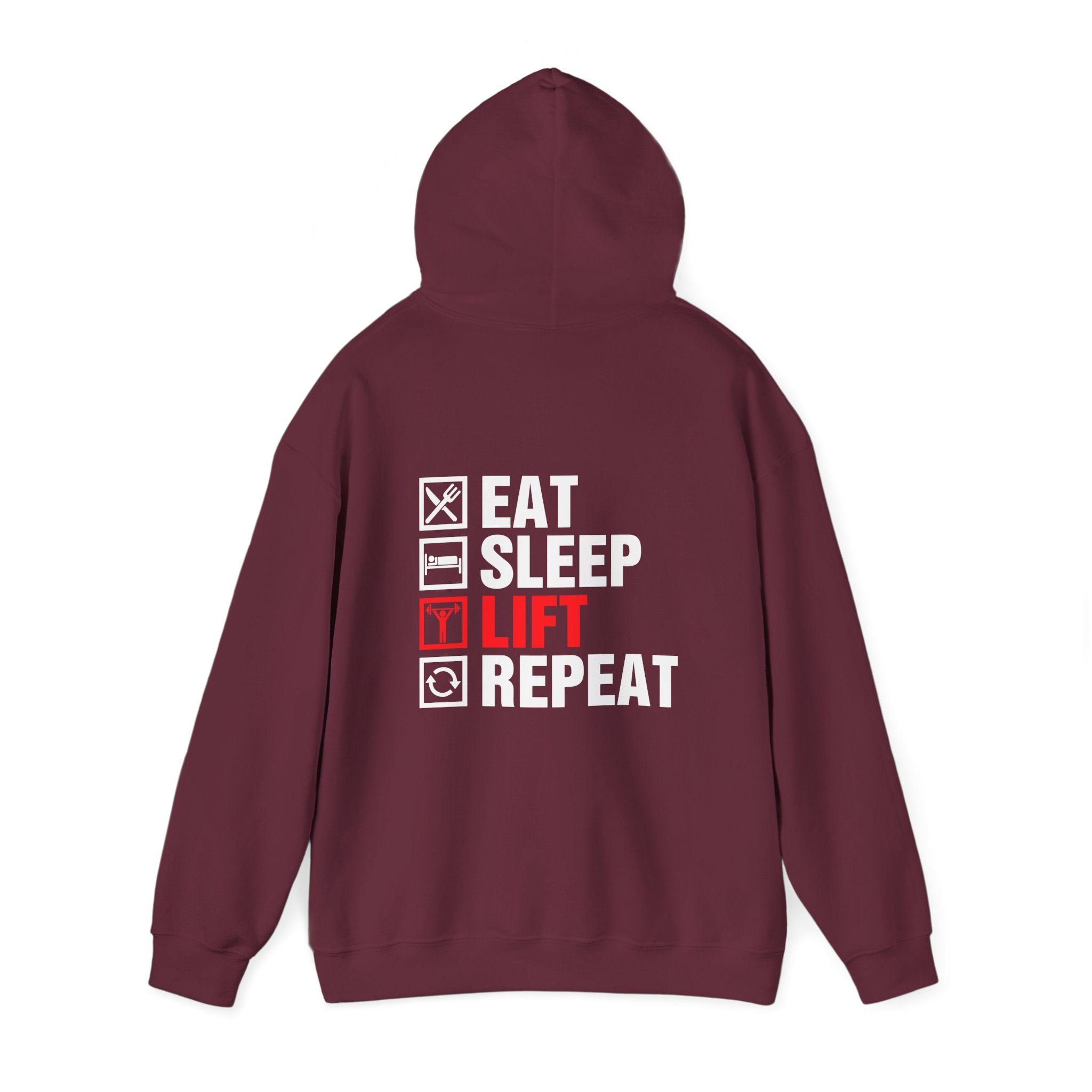 Eat Sleep Lift Repeat Hoodie - Huurdies