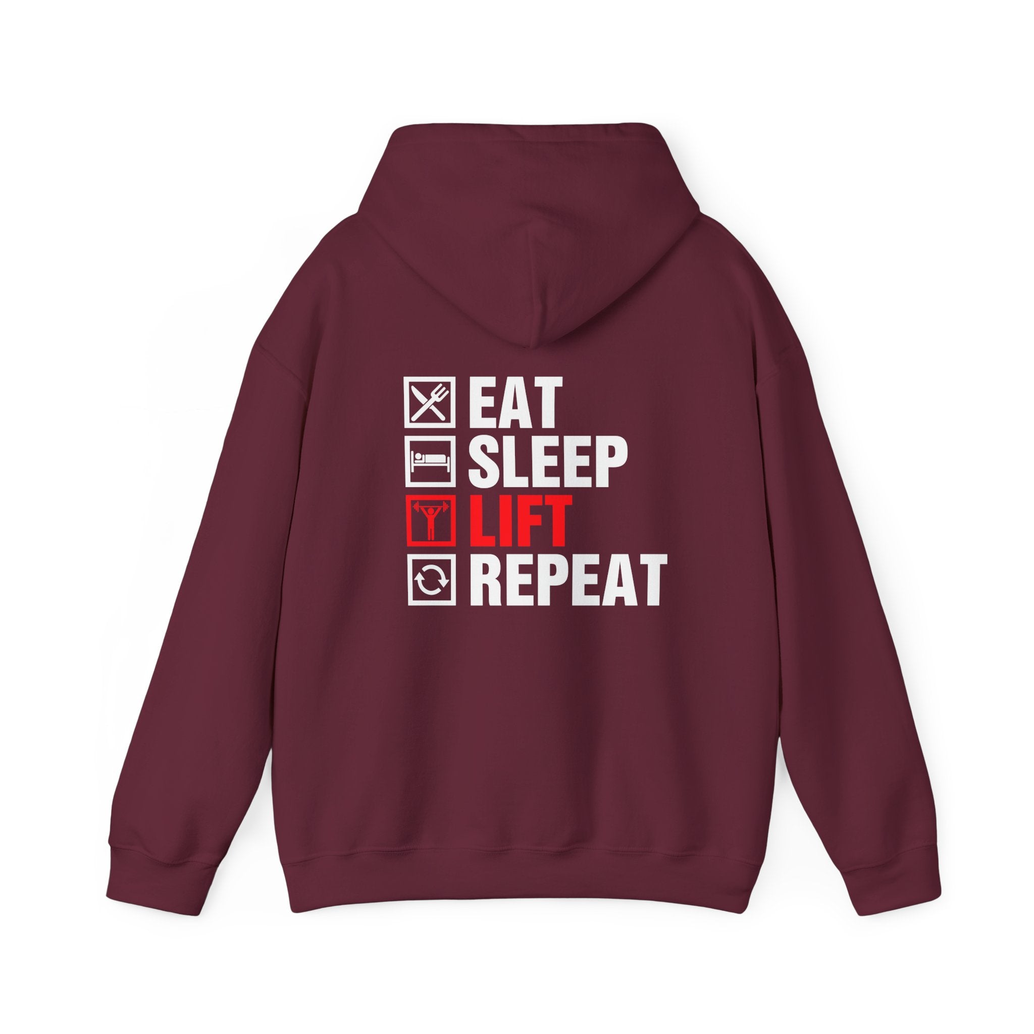 Eat Sleep Lift Repeat Hoodie - Huurdies