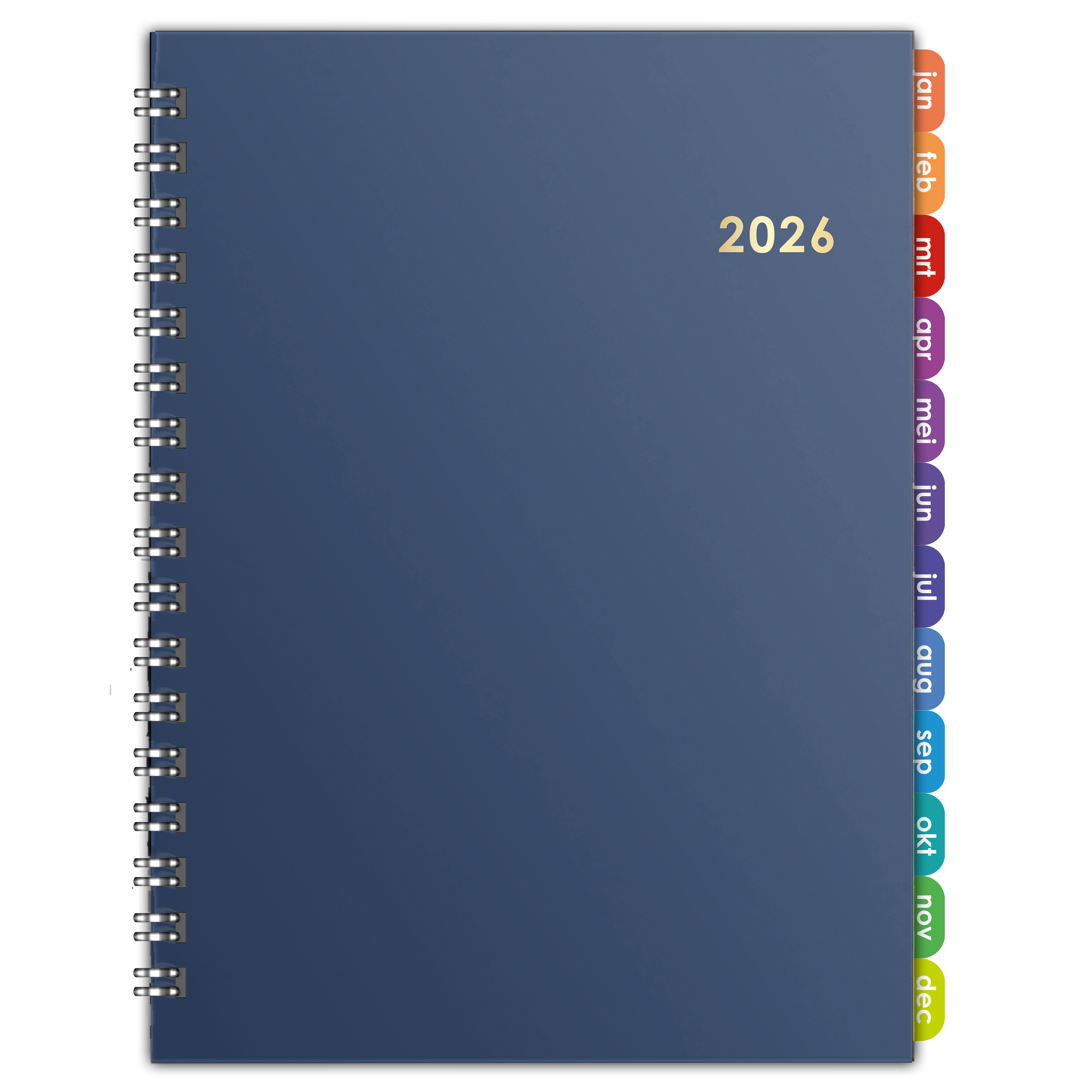 Huurdies agenda blauw vooraanzicht