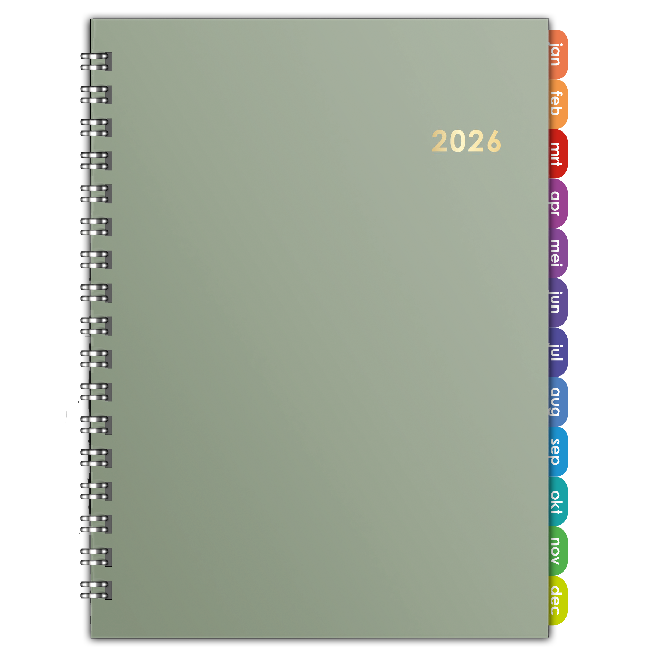 Huurdies agenda groen vooraanzicht