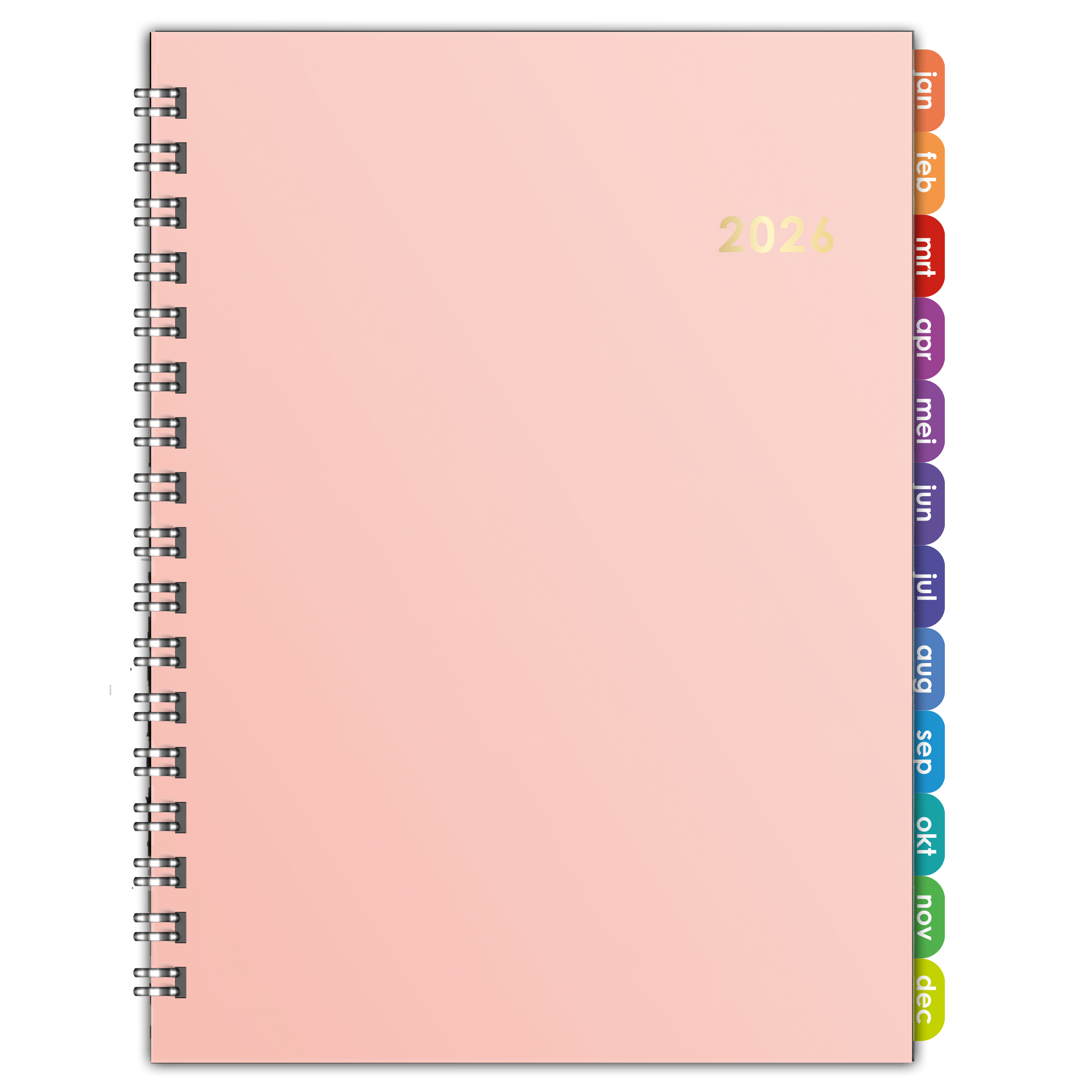 Huurdies agenda roze vooraanzicht