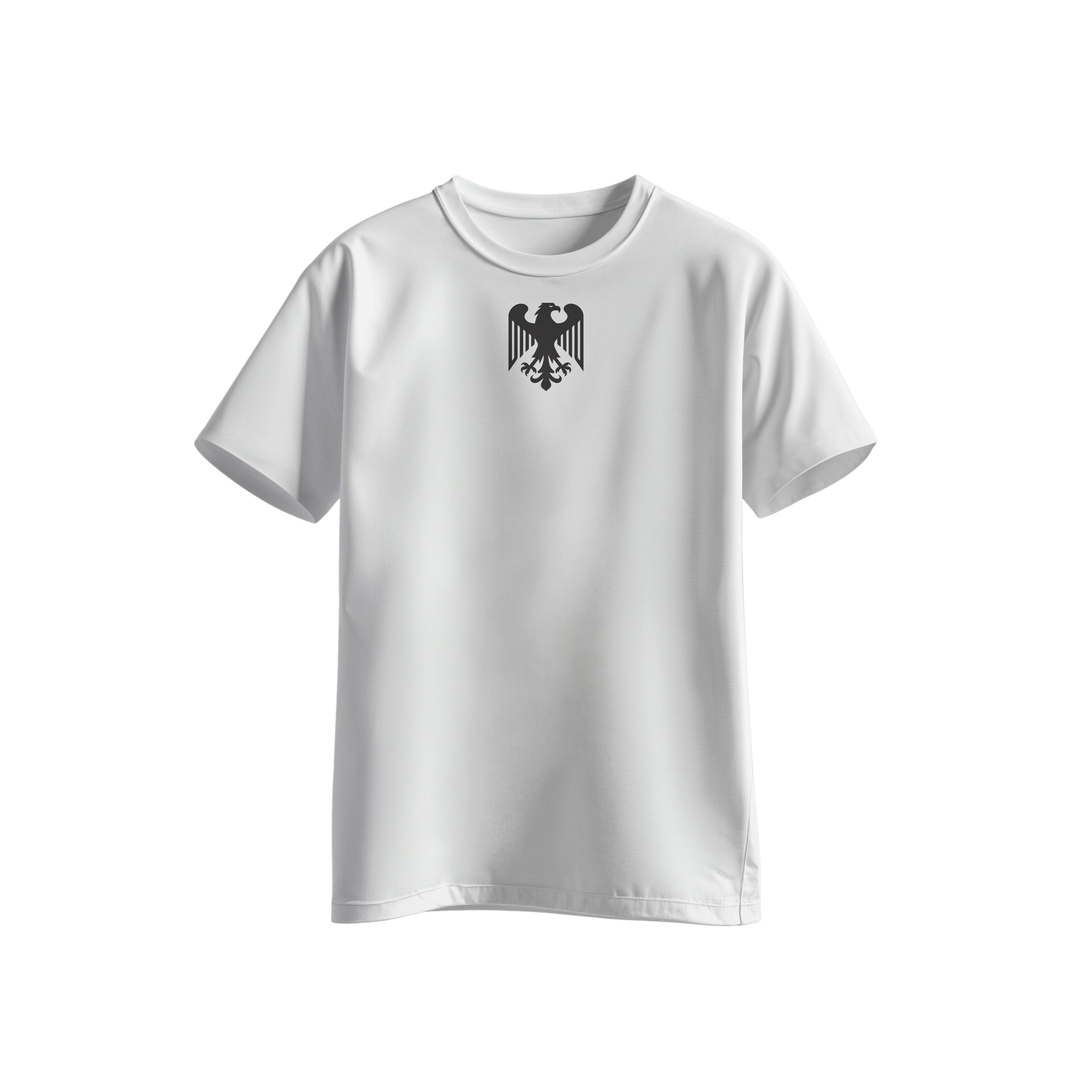 Duitsland T-shirt zwart met vlaglogo midden borst modern design