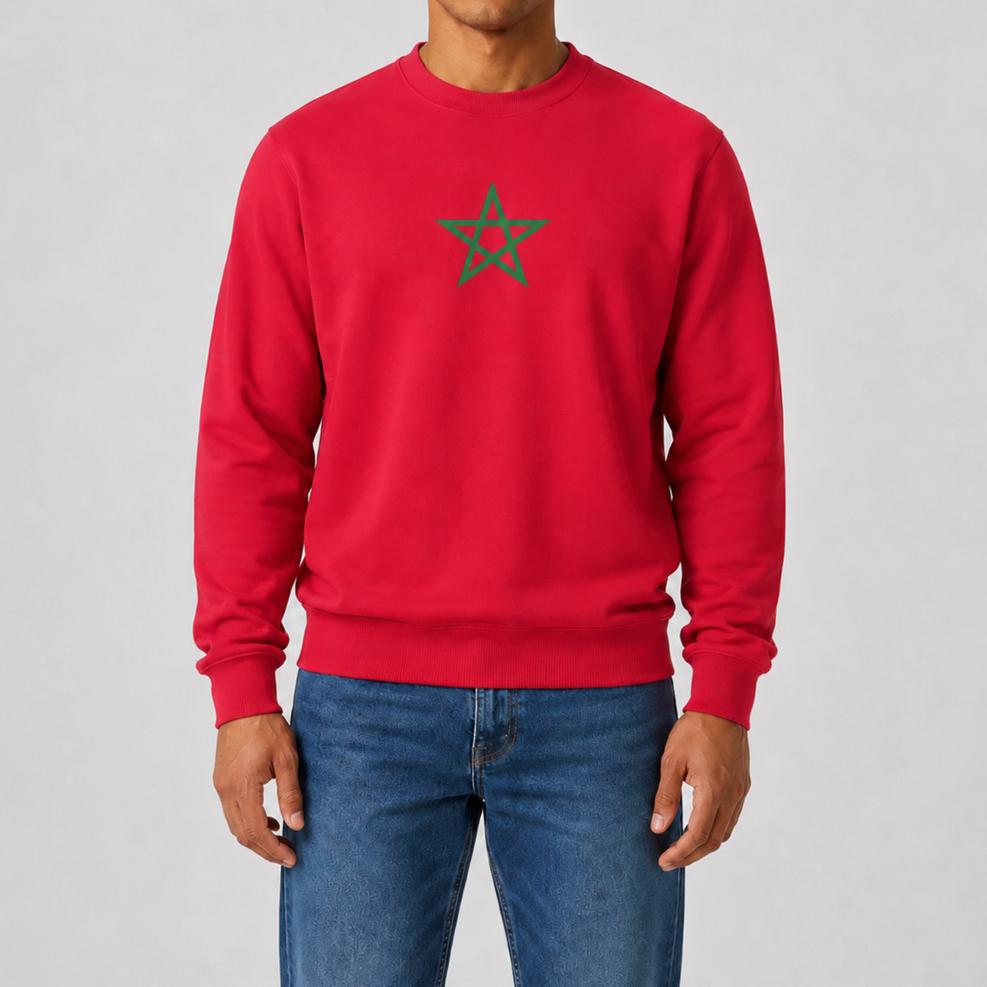 Marokko sweater gedragen door man