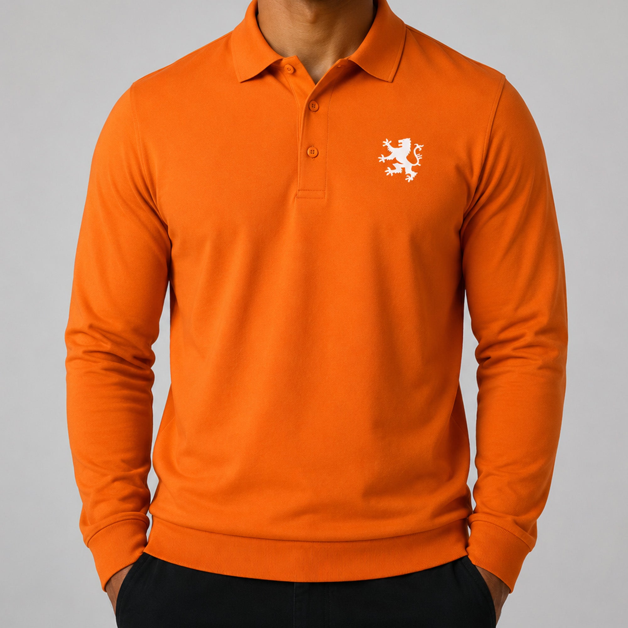 Nederland Oranje Polo Sweater Mannen
