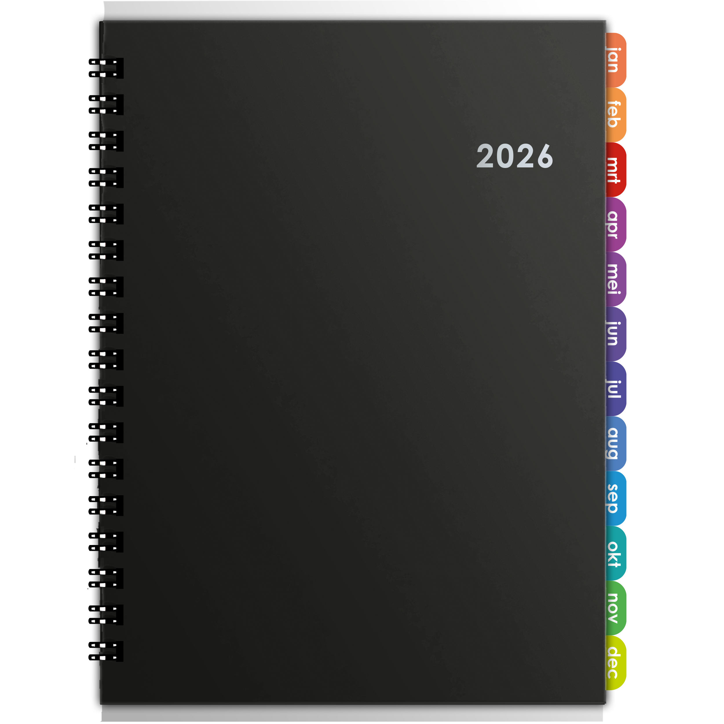Agenda 2026 Hardcover Krasvast gelamineerd met Goudfolie - Huurdies