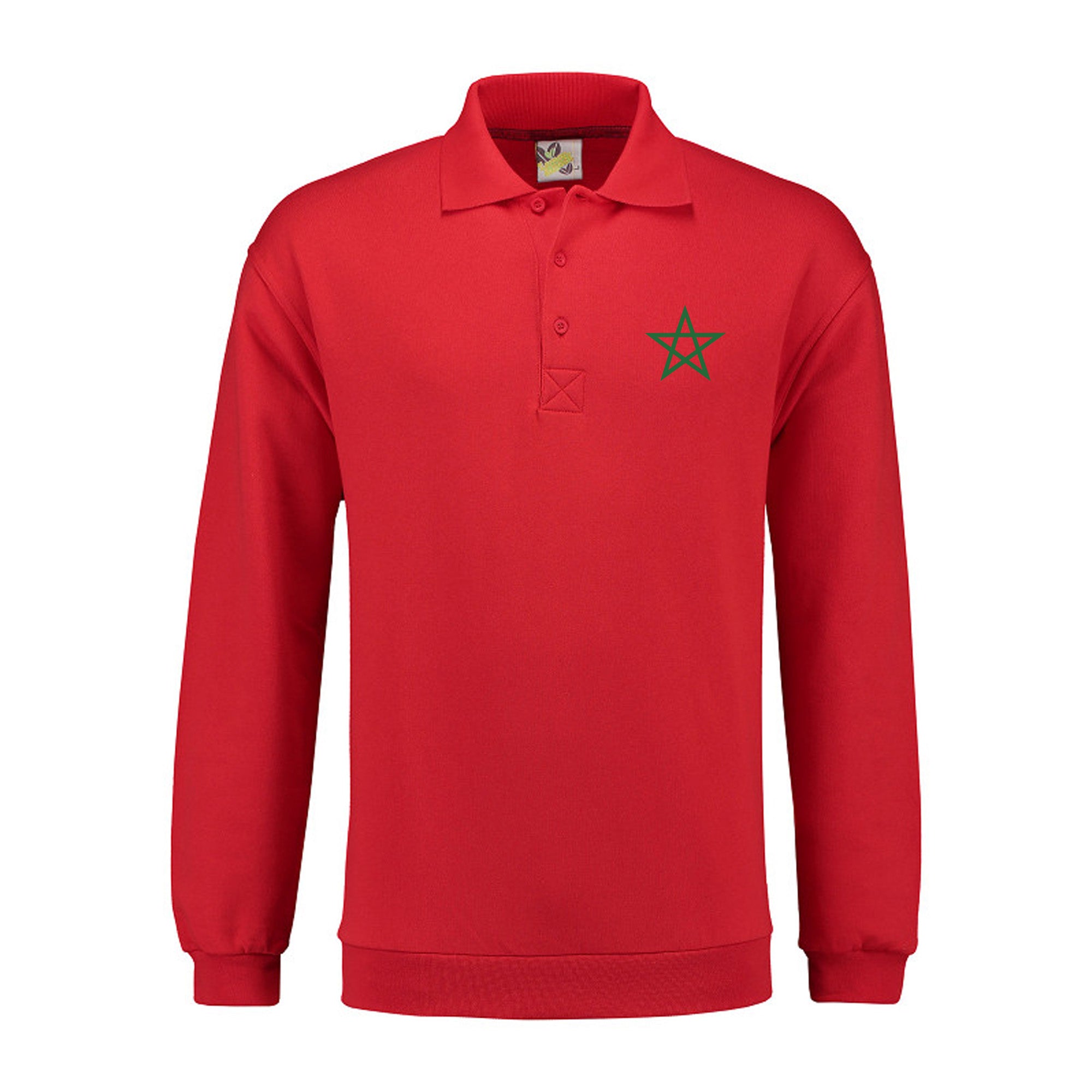 Marokko polosweater met logo marokko op borst