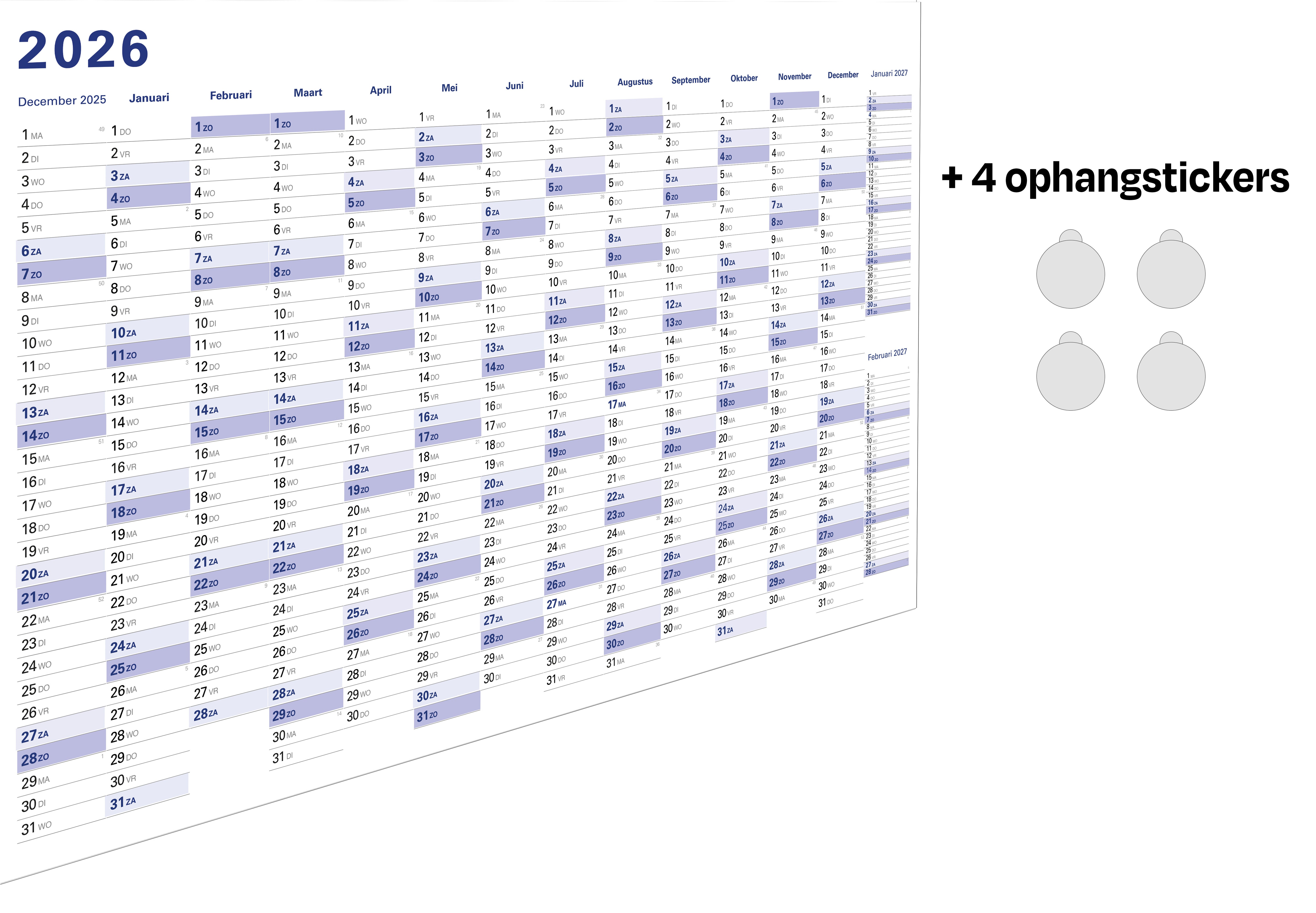 Jaarplanner Zakelijk - Huurdies