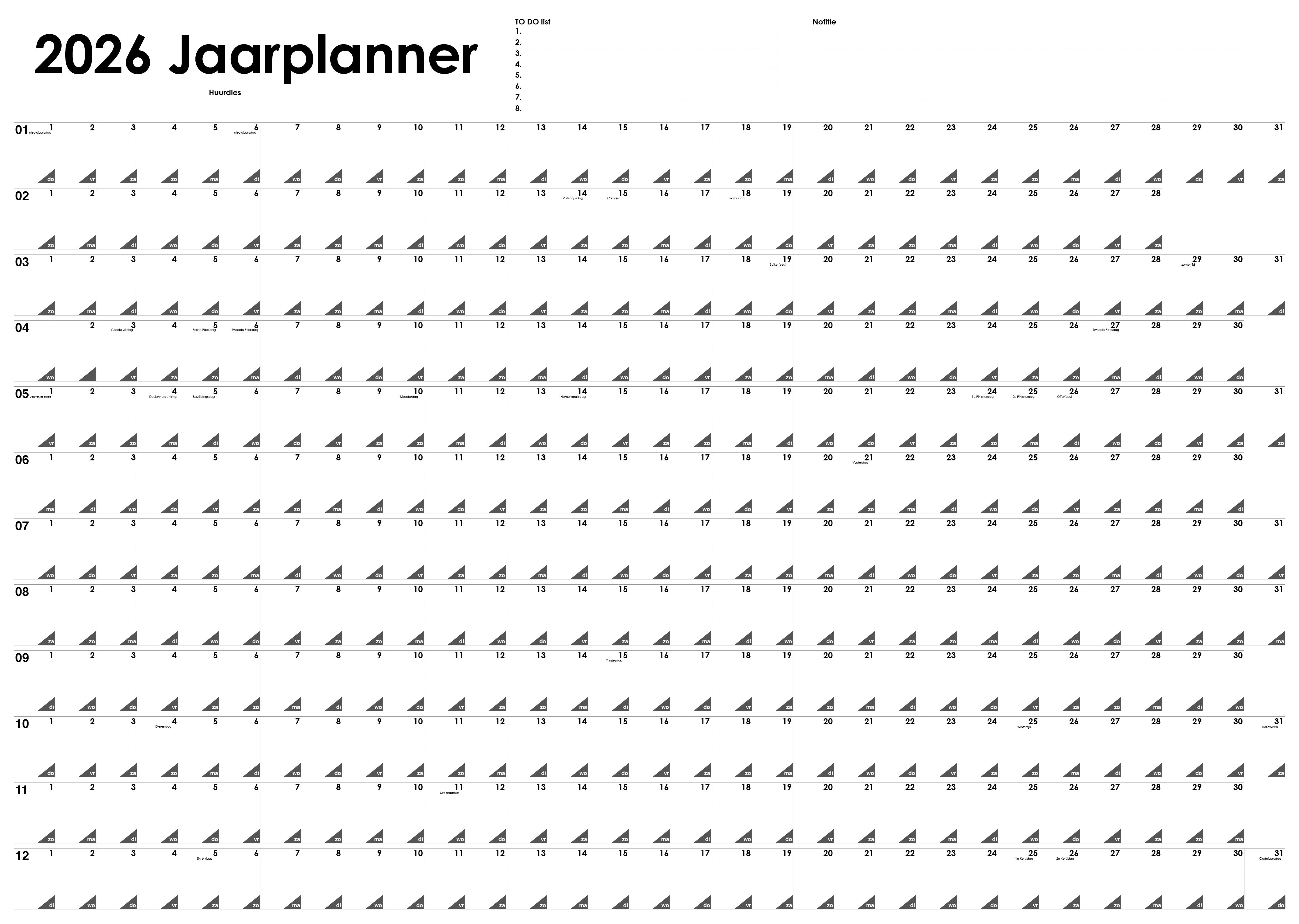 Jaarplanner A0