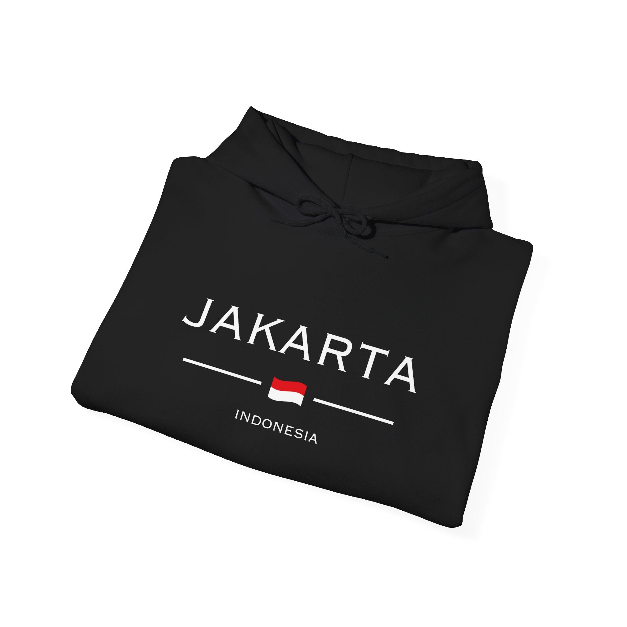 Jakarta Hoodies zwart gevouwen