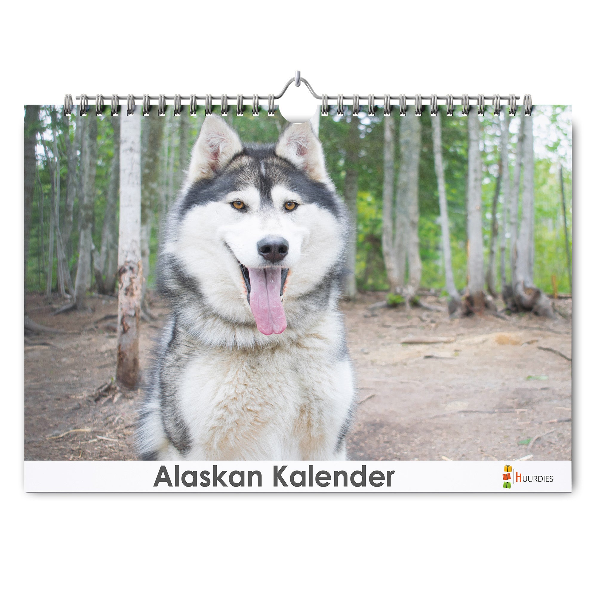 Alaskan Malamute verjaardagskalender met afbeelding van alaskan malamute, Huurdies