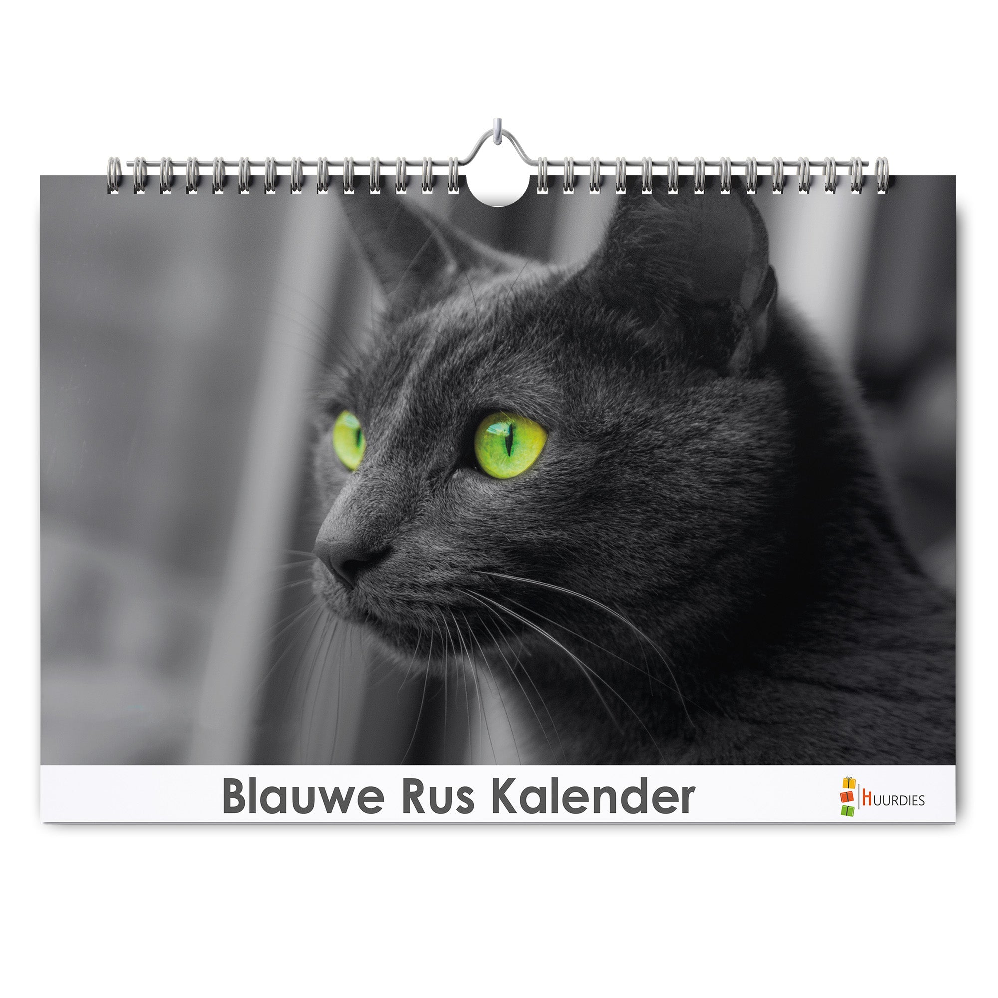 Blauwe Rus verjaardagskalender met afbeelding van blauwe rus, Huurdies