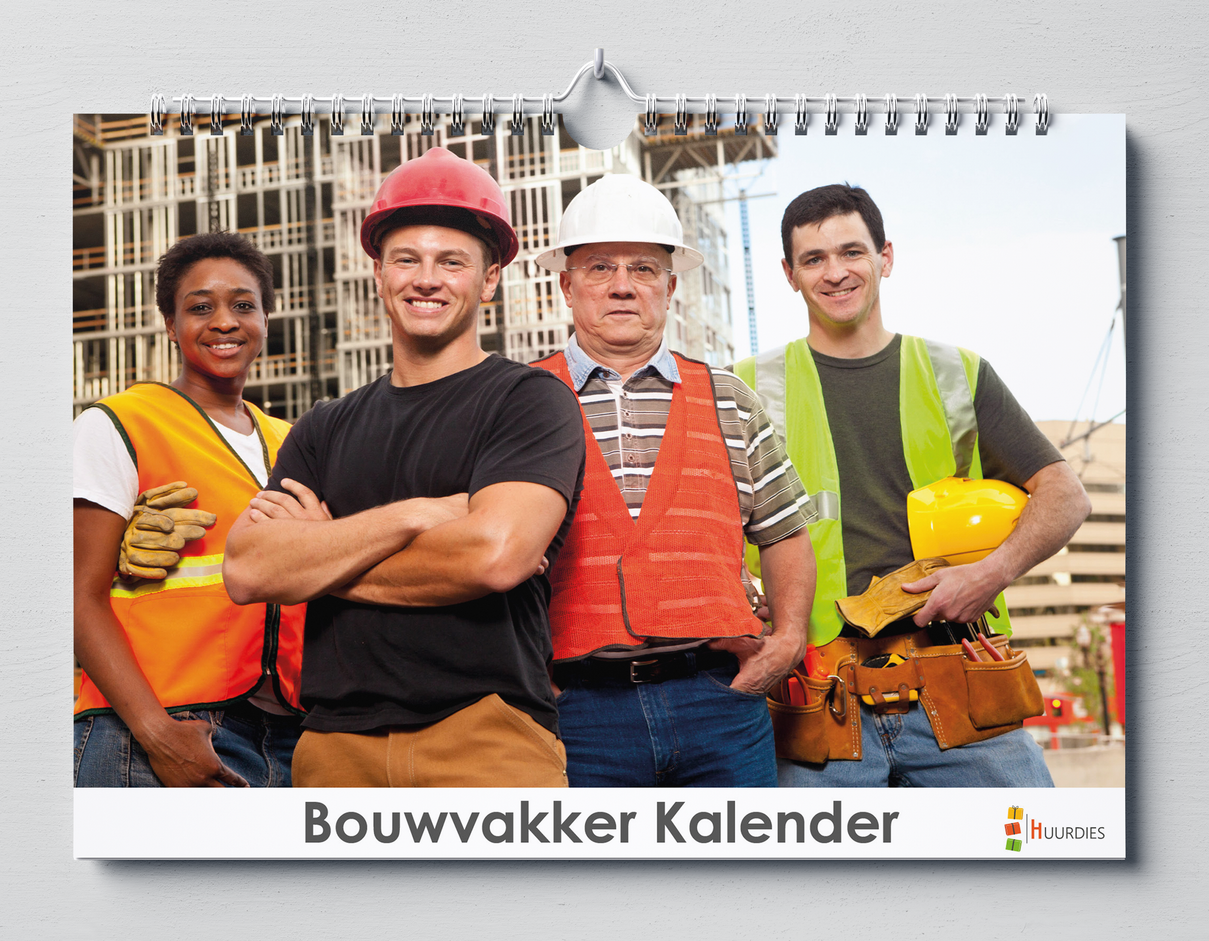 Bouwvakker verjaardagskalender met afbeelding van bouwvakker, Huurdies