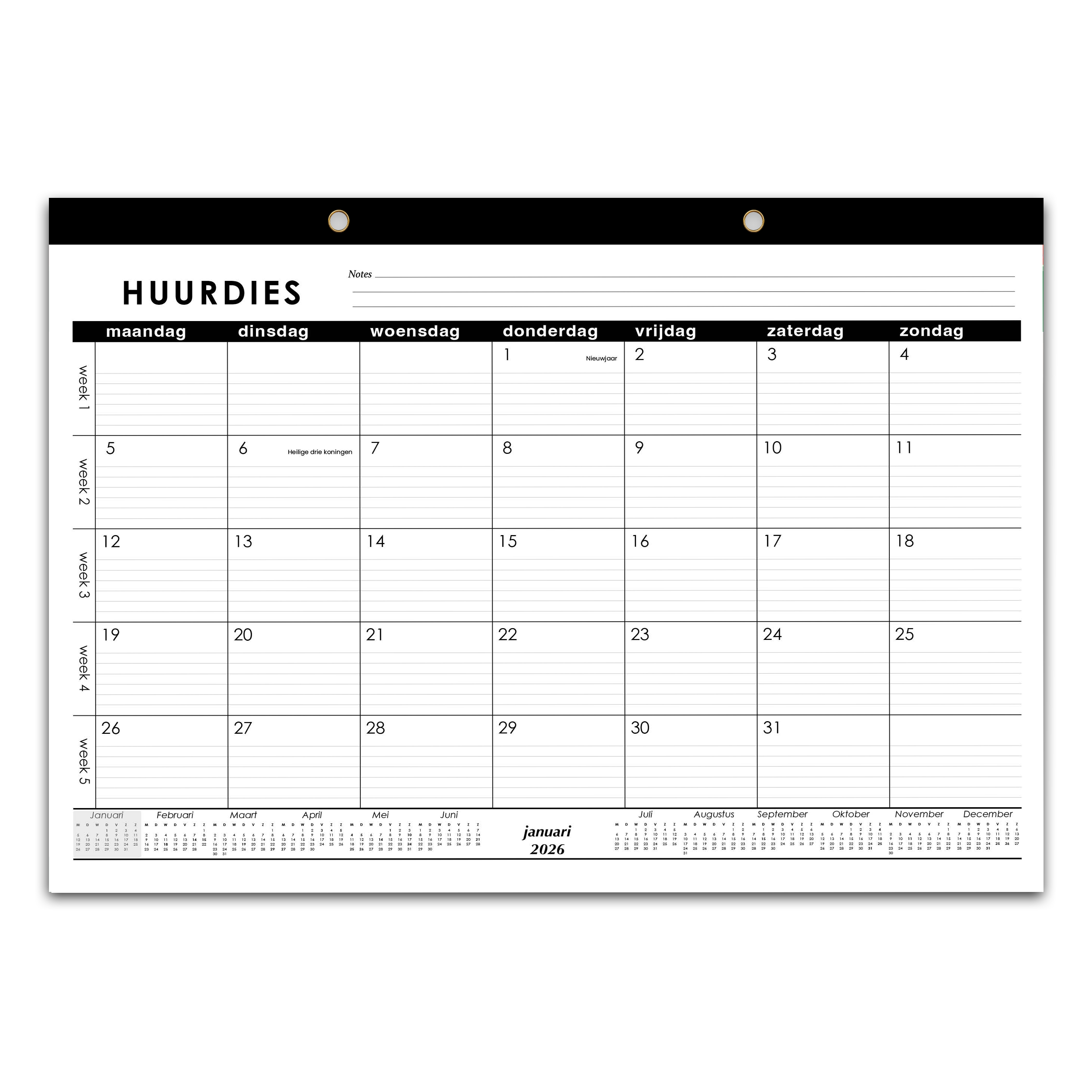 18 maanden bureaukalender