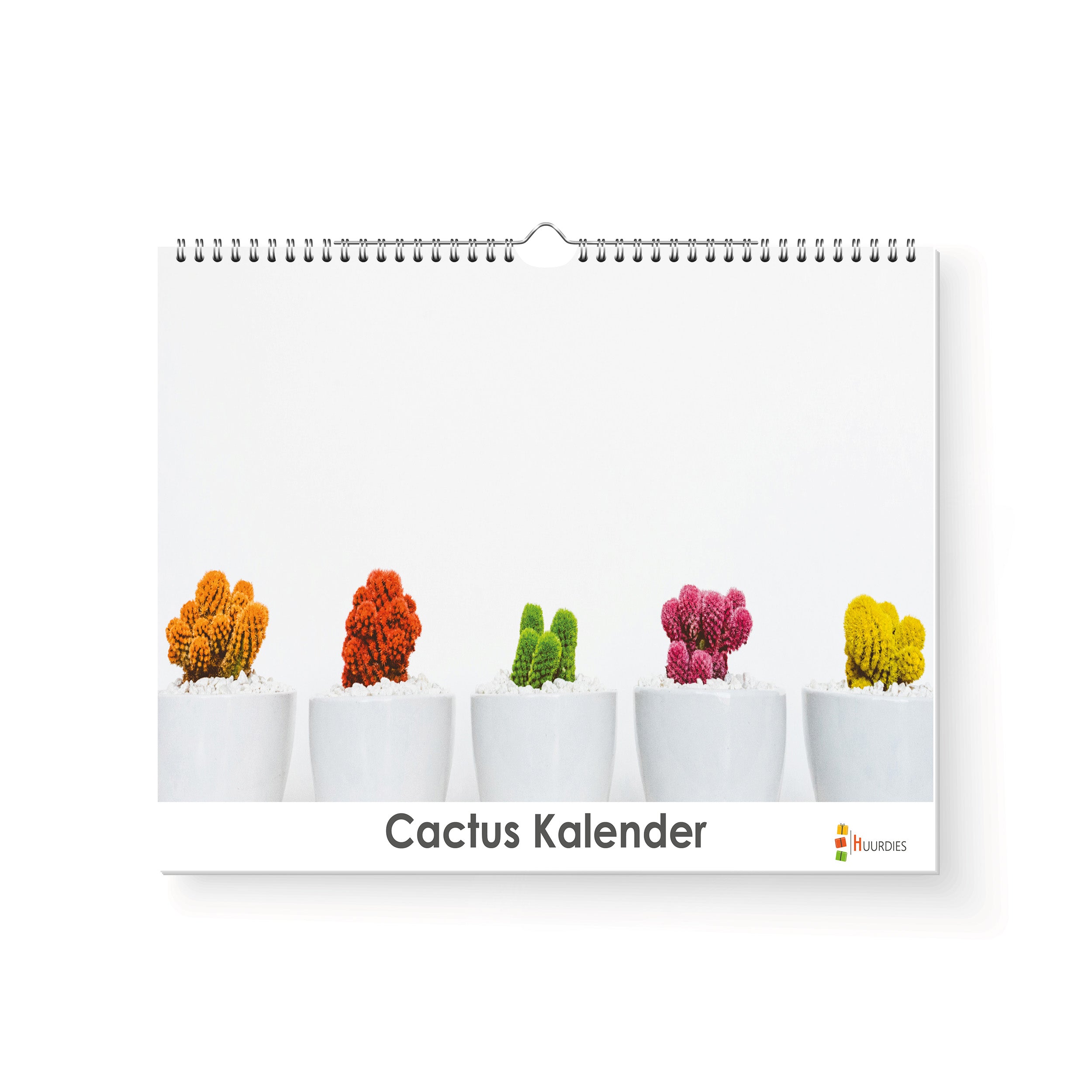 Cactus verjaardagskalender met afbeelding van cactus, Huurdies