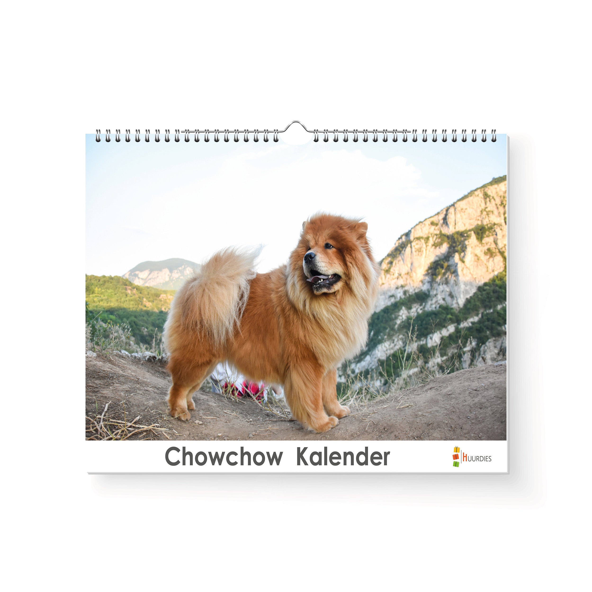 Chowchow verjaardagskalender met afbeelding van chowchow, Huurdies