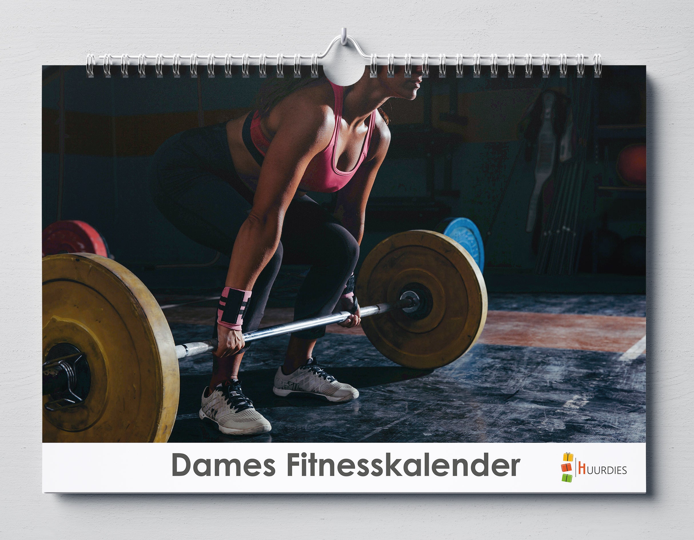 Dames Fitness verjaardagskalender met afbeelding van dames fitness, Huurdies