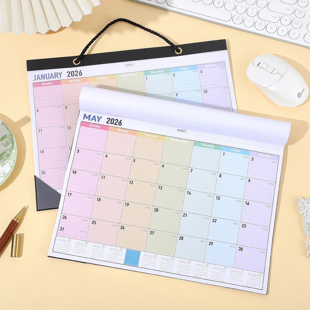 2026 maandplanner met transparante cover