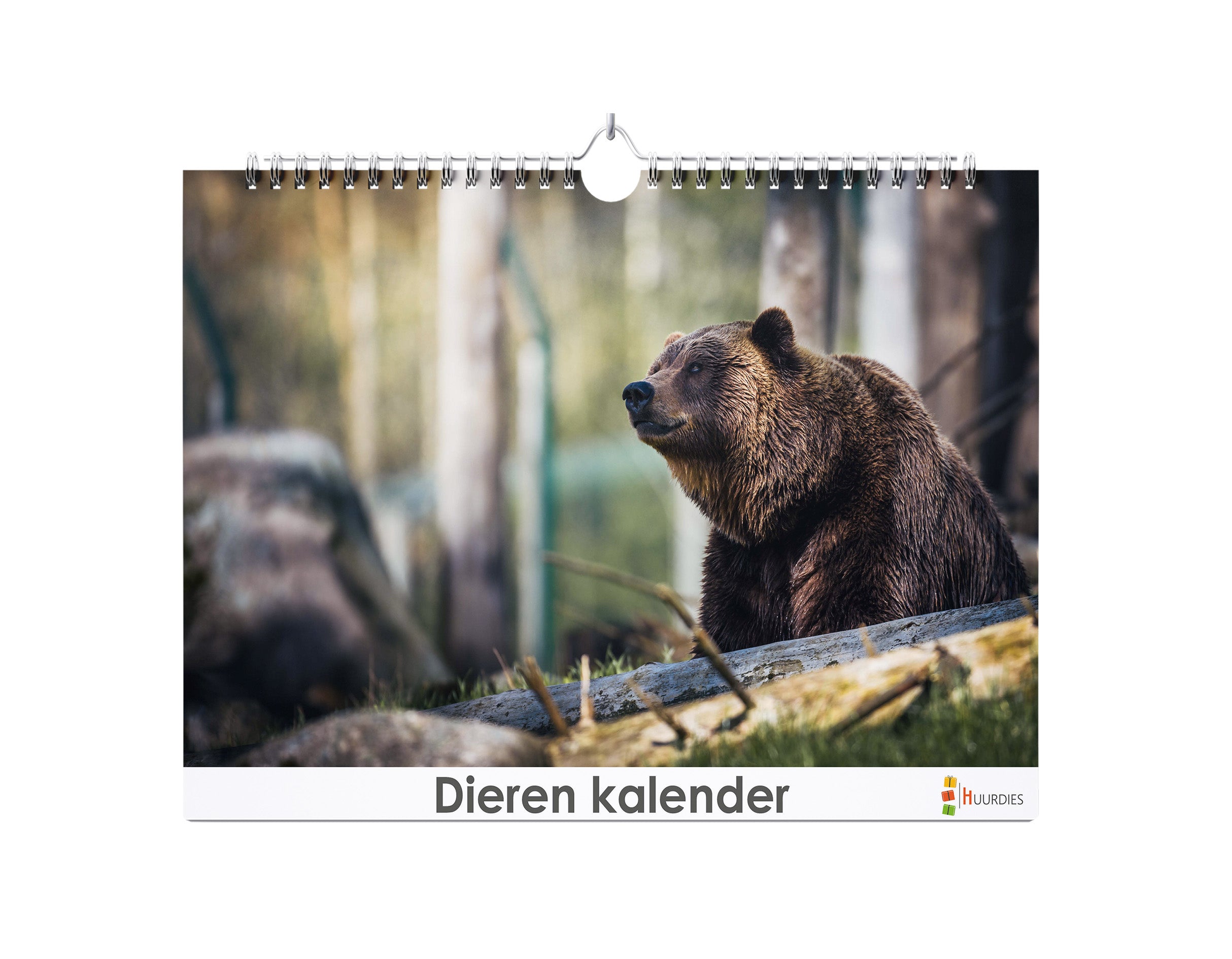 Dieren verjaardagskalender met afbeelding van dieren, Huurdies