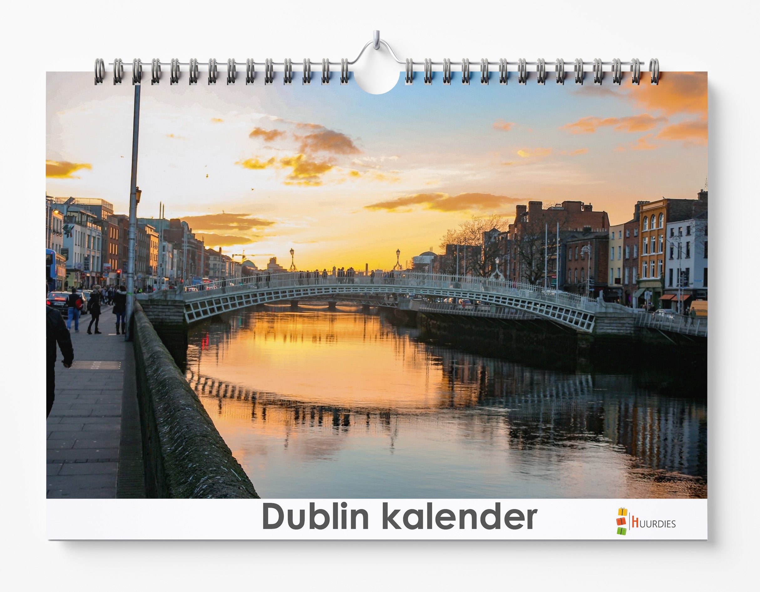 Dublin verjaardagskalender met afbeelding van dublin, Huurdies