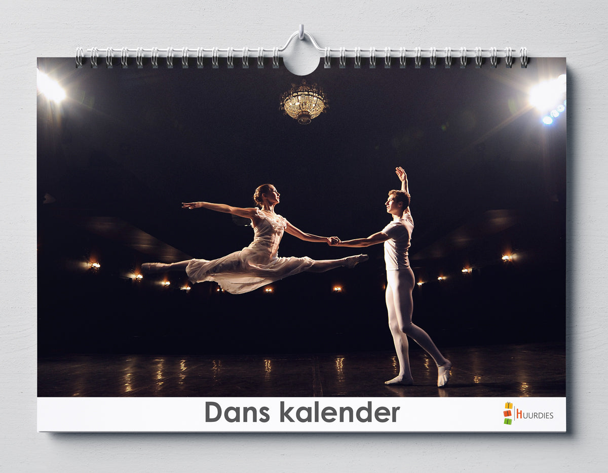 Dans verjaardagskalender met afbeelding van dans, Huurdies