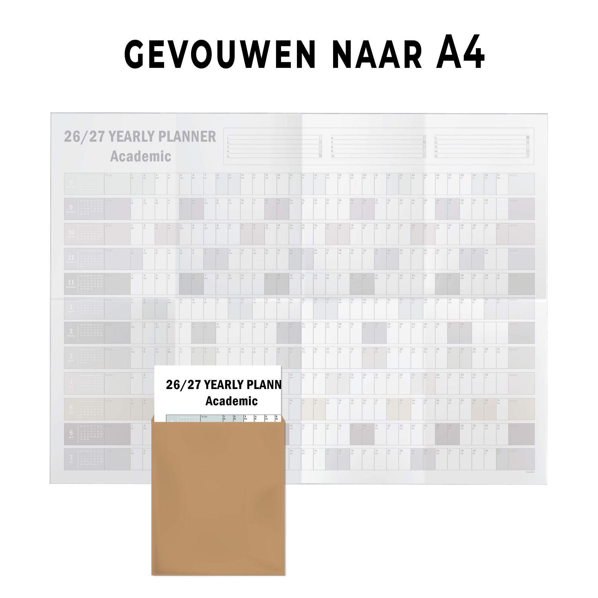 Academische jaarplanner morandi B1-formaat