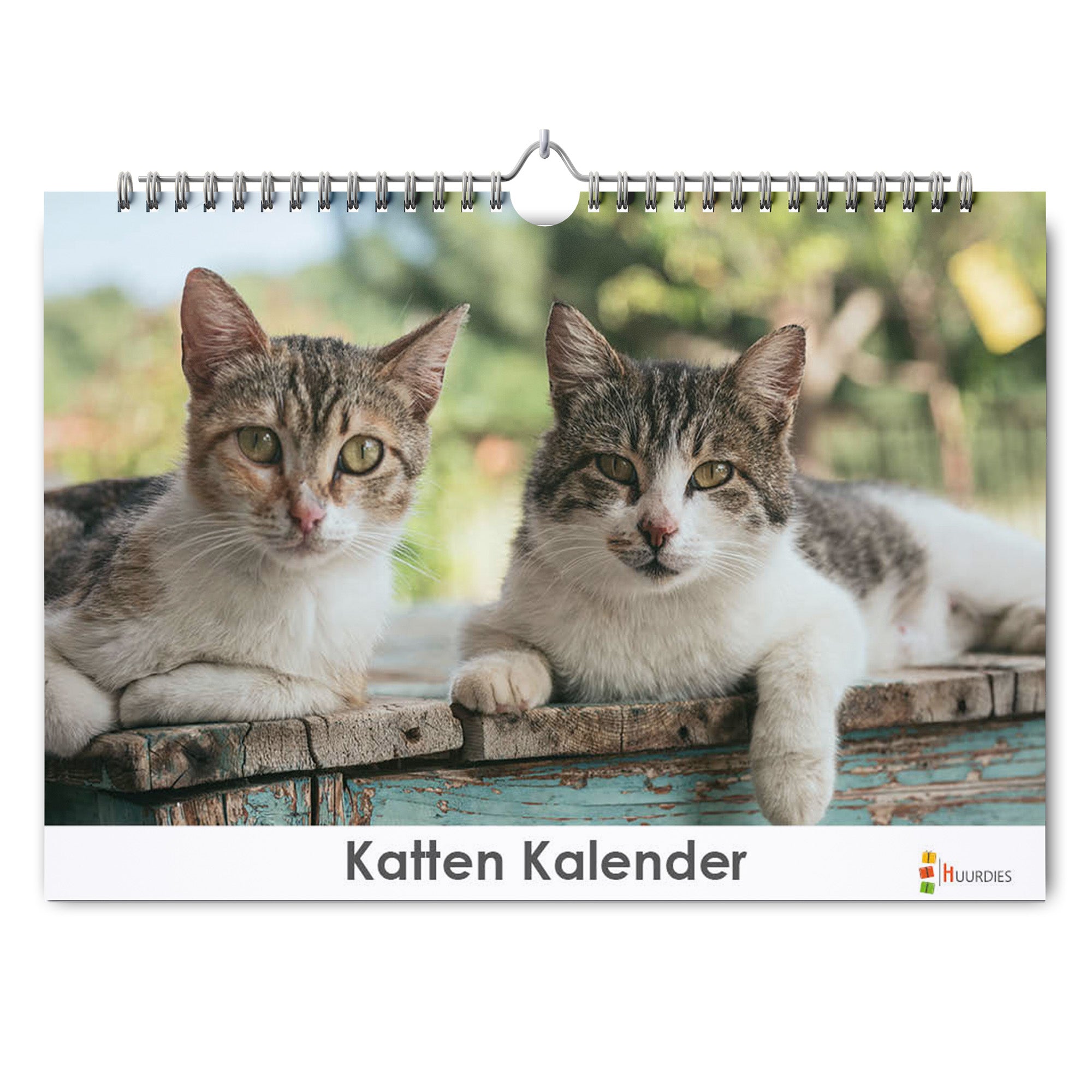 Katten verjaardagskalender met afbeelding van katten, Huurdies