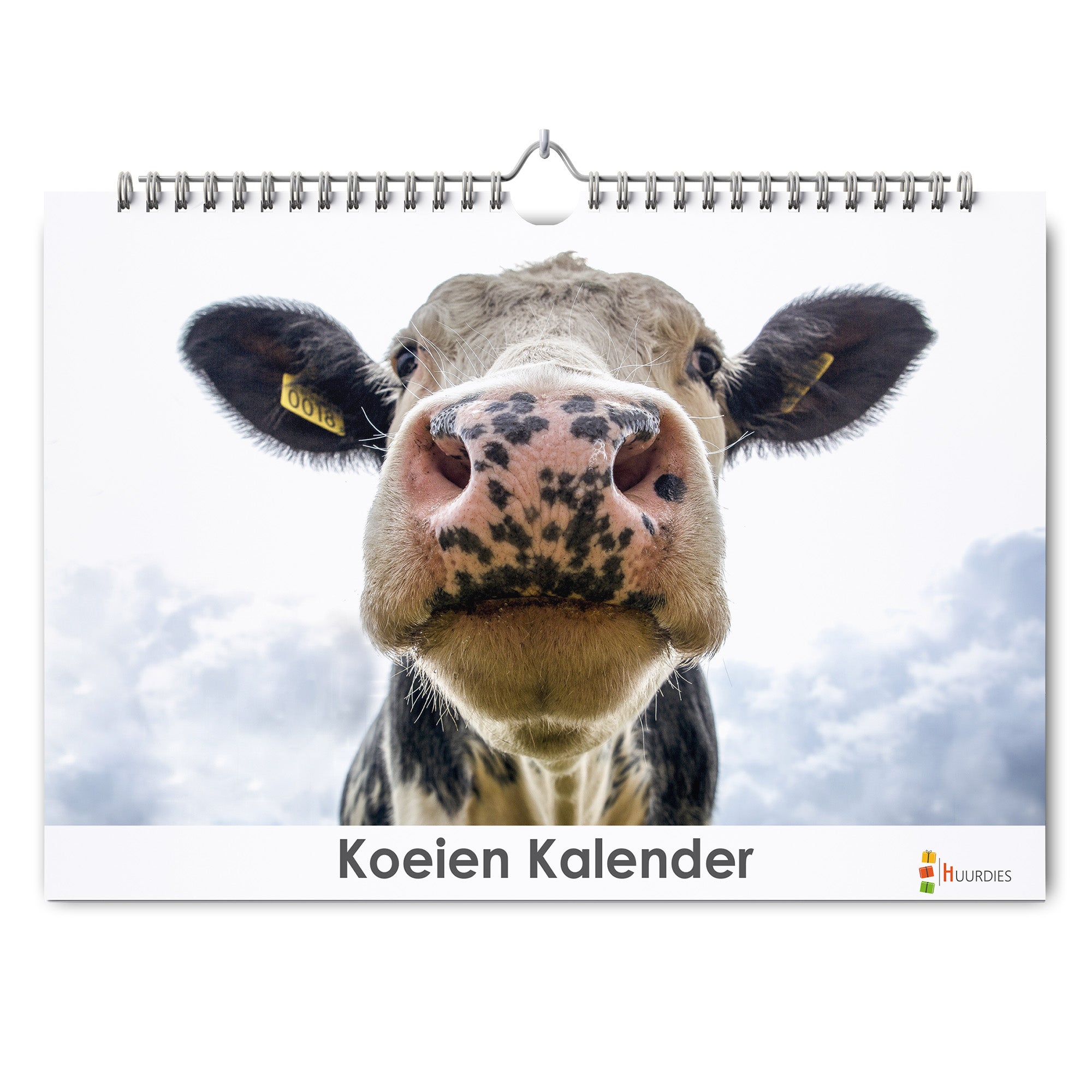 Koeien verjaardagskalender met afbeelding van koeien, Huurdies