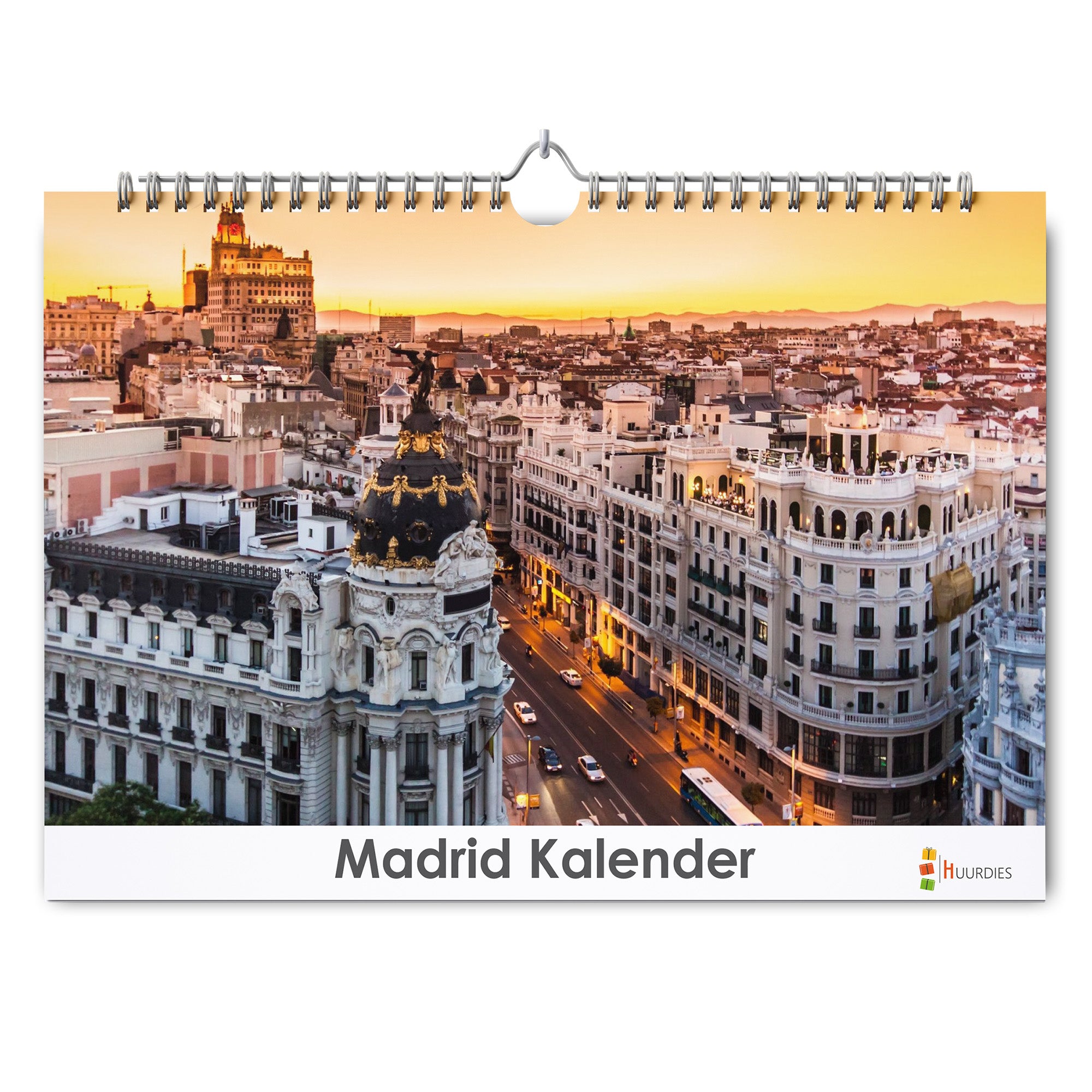 Madrid verjaardagskalender met afbeelding van madrid, Huurdies