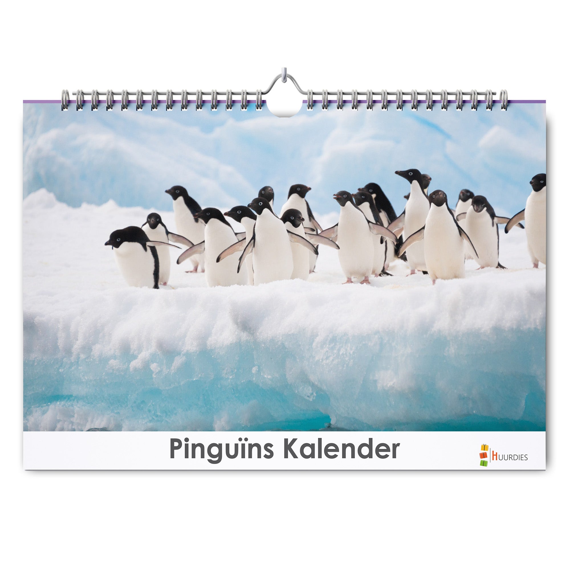 Pinguïns verjaardagskalender met afbeelding van pinguïns, Huurdies