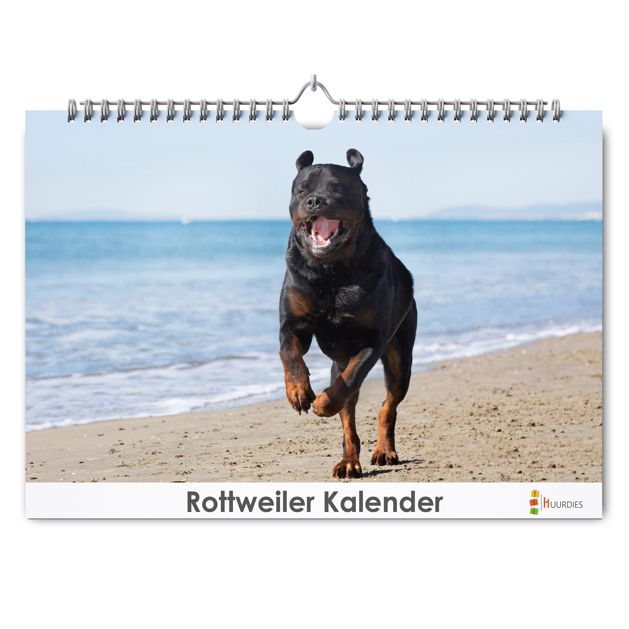 Rottweiler verjaardagskalender met afbeelding van rottweiler, Huurdies