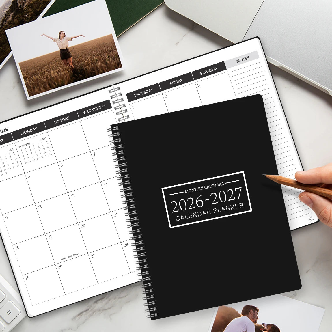 PVC Zwart Planner 2026-2027