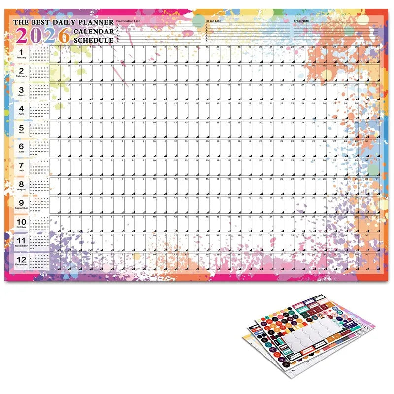 2026 jaarplanner - Engelstalig