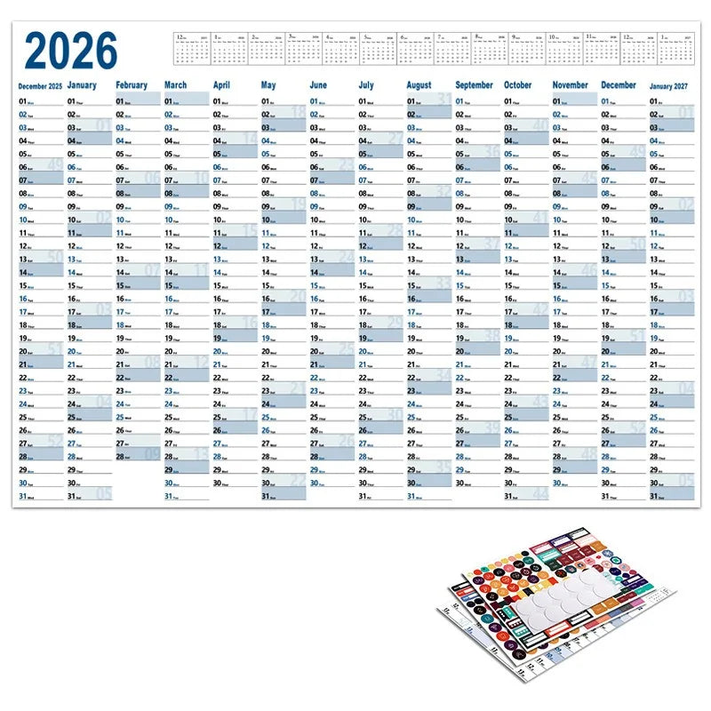 2026 jaarplanner - Engelstalig