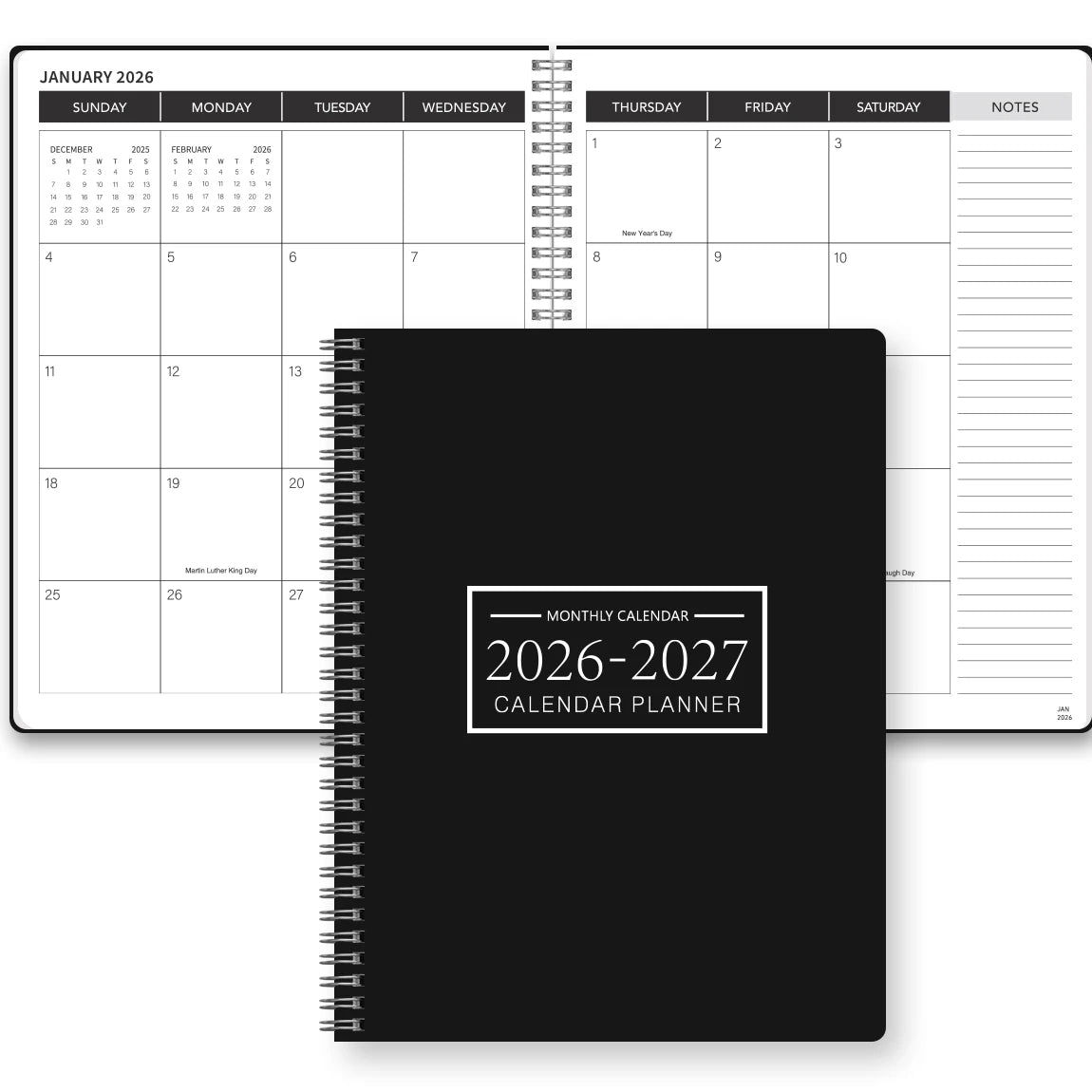 Zwarte PVC Planner Vooraanzicht