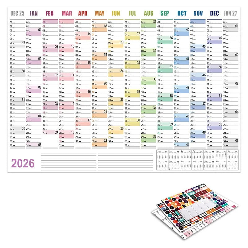 2026 jaarplanner - Engelstalig