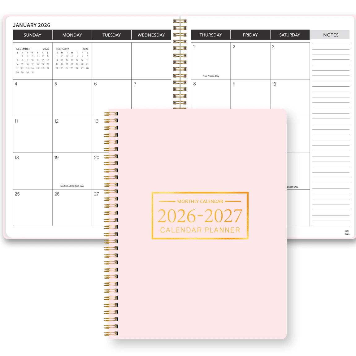 Roze PVC Planner Vooraanzicht