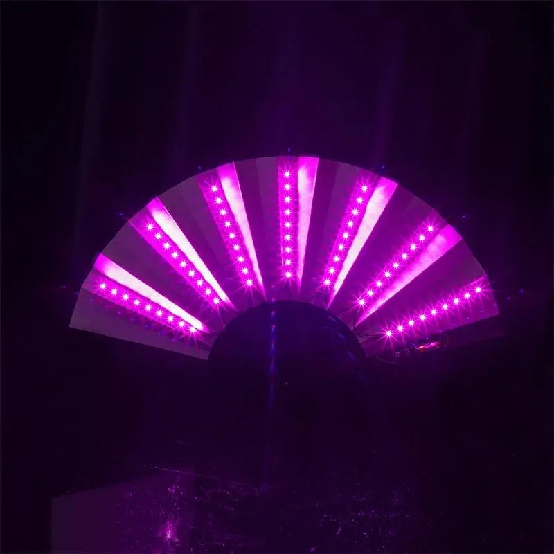 Festival Waaier met LED Licht – Opvouwbare Disco Handwaaier
