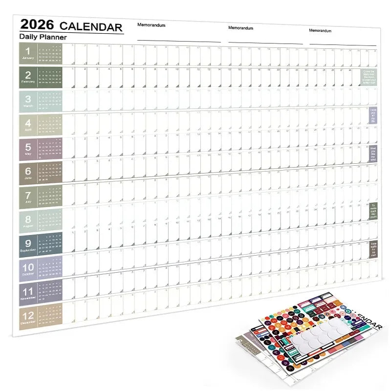 2026 jaarplanner - Engelstalig