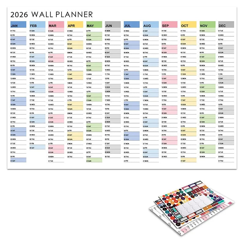 2026 jaarplanner - Engelstalig