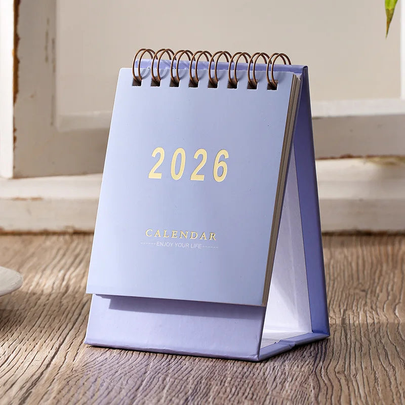 Bureaukalender paars vooraanzicht