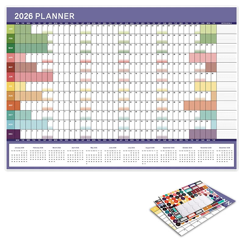 2026 jaarplanner - Engelstalig