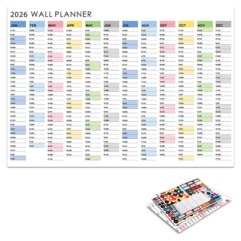2026 jaarplanner - Engelstalig