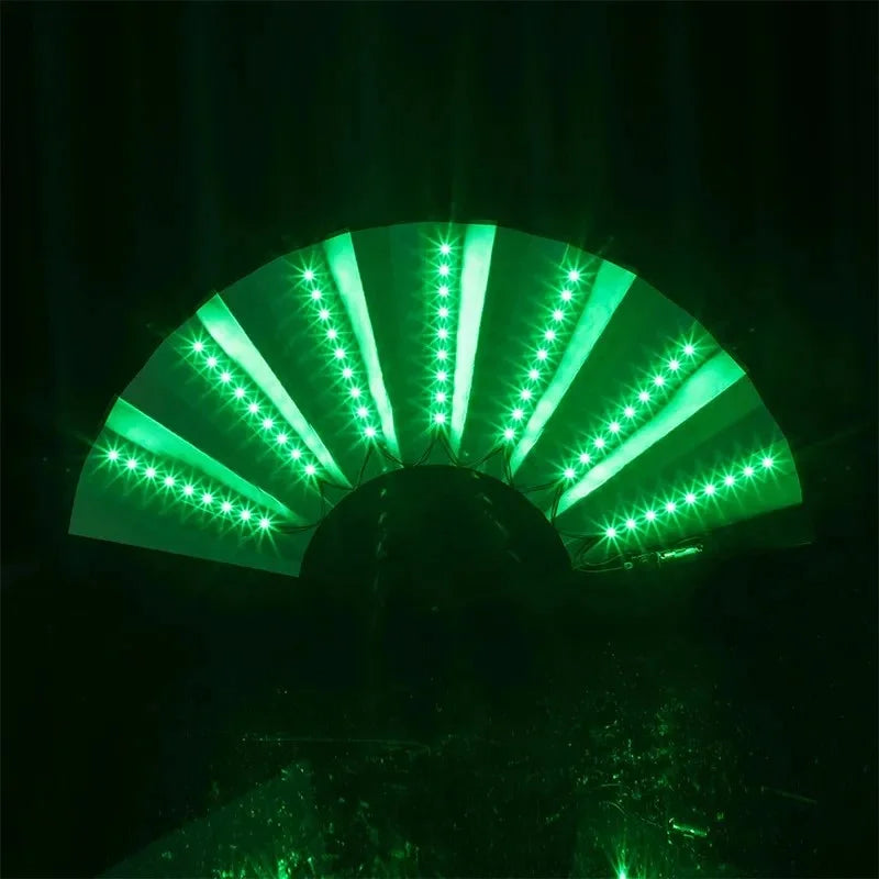 Festival Waaier met LED Licht – Opvouwbare Disco Handwaaier