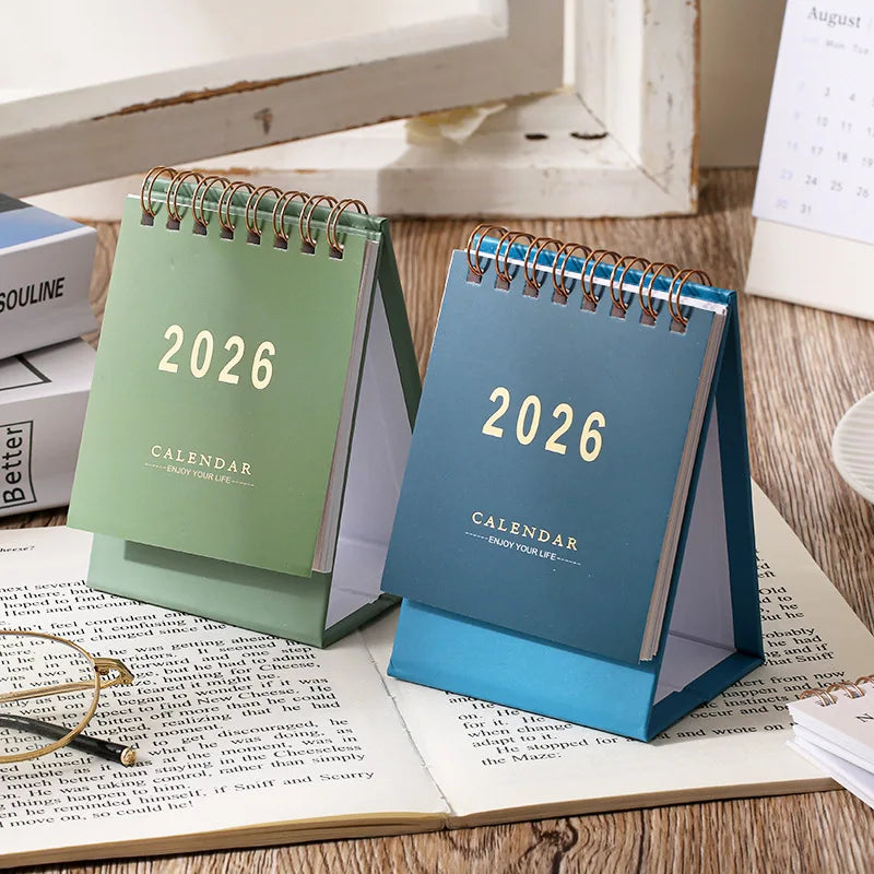 Bureaukalender groen en blauw