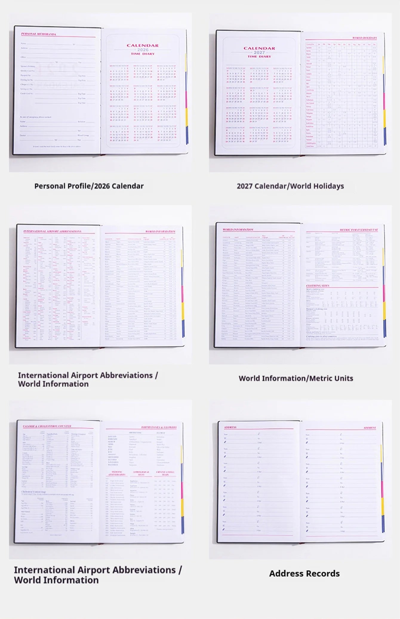 2026 Planner - januari t/m december – A5 wekelijks & maandelijks – Engels – PU Leather omslag