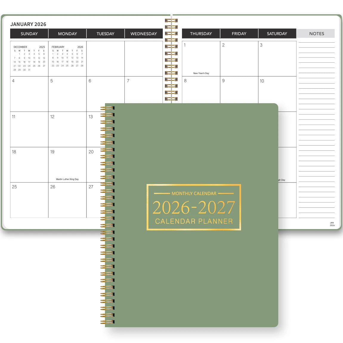 licht groene PVC Planner Vooraanzicht