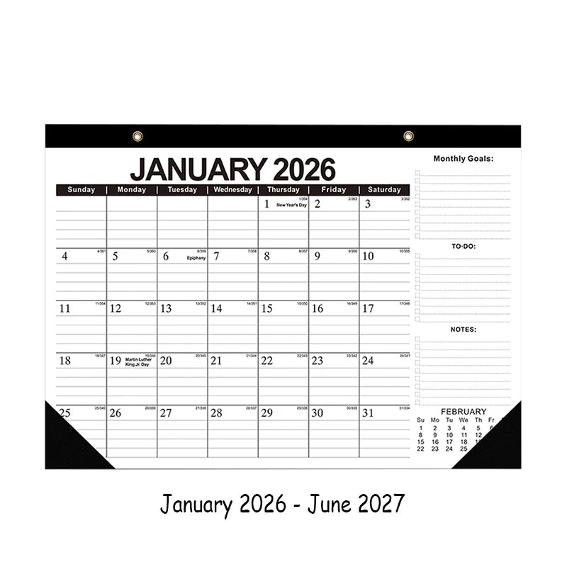 Kalender 2026 vooraanzicht