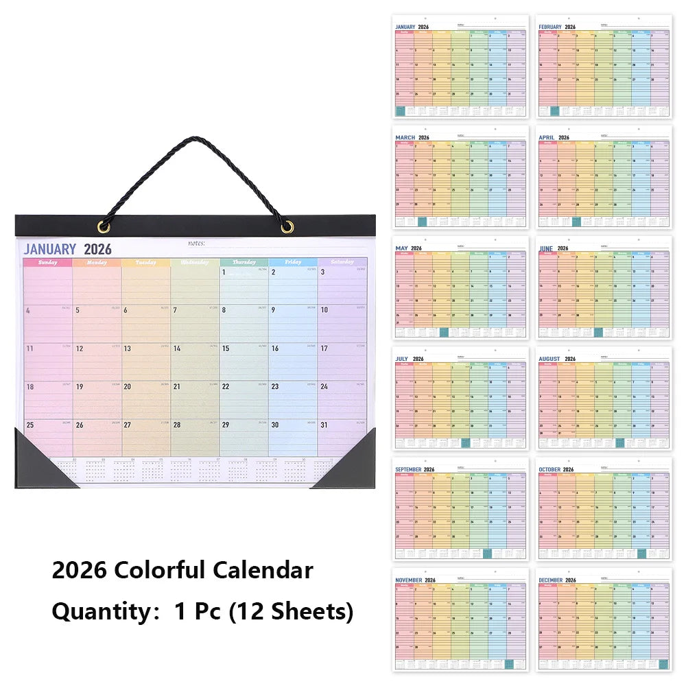 2026 maandplanner met transparante cover