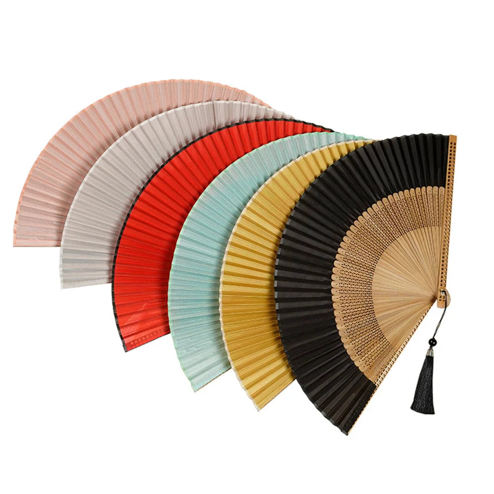 Houten Bamboe Vouwwaaier – Handgesneden Vintage Waaier – Klassieke Chinese Handwaaier
